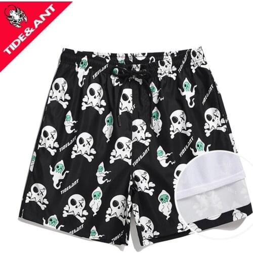 Summer Skull Swim Shorts Men Swimming Trunks Beach Shorts Quick Dry Surffing Boxer Swimsuit Swimwear Bermuda Sports Running Suit