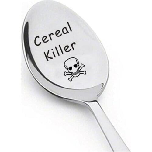 Spoon - Cereal Lover - Spoon Gift Long Handle Spoons Flatware Drinking Tools Kitchen Gadgets Soup Spoon