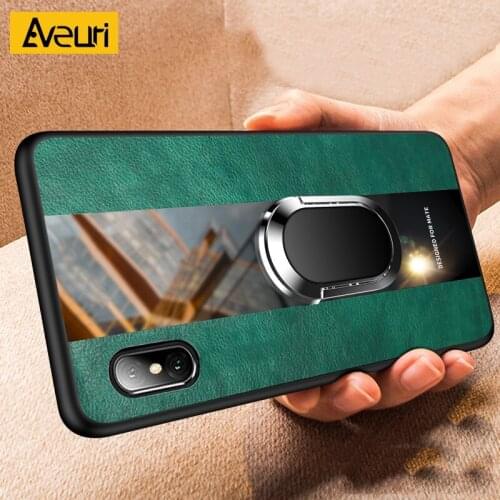 Magnetic Car Ring Holder i Phone Case For iPhone XR XS Max 6 6s 7 8 Plus X Luxury Leather Cover Case For iPhone 11 Pro Max Coque