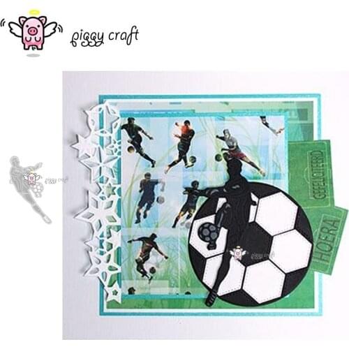 Piggy Craft metal cutting dies cut die mold Football player Scrapbook paper craft knife mould blade punch stencils dies
