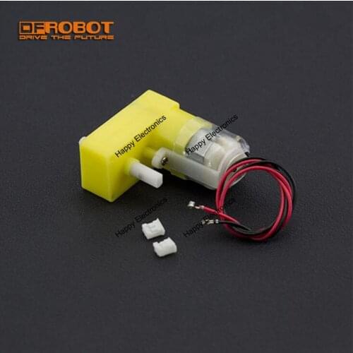 DFRobot 6V Micro DC Geared Motor 180rpm with Back Shaft, 3~7.5V 0.2kg 6V/160rpm 3V/90rpm for mobile robot platfrom smart car etc
