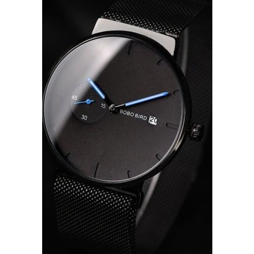 Relogio masculino BOBO BIRD Men Watch Adjustable Stainless Steel Band Auto Date Wristwatches Timepieces Accept Logo V-R18