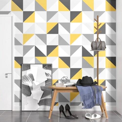 Nordic Modern Geometric Lattice Square Wallpaper For Walls Roll 3D Living Room Bedroom TV Background Wall Decor Home Wall Paper