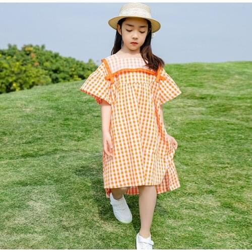 Teenager Girls Dress Elegant Short Sleeve Princess Dresses for Girl Cotton Kids Clothes Children Clothing 4 6 8 10 12 14 Years