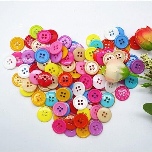 100pcs Resin Buttons Sewing Tools Decorative Button Garment DIY Baby Children Clothing Sewing Accessories Button Decoration
