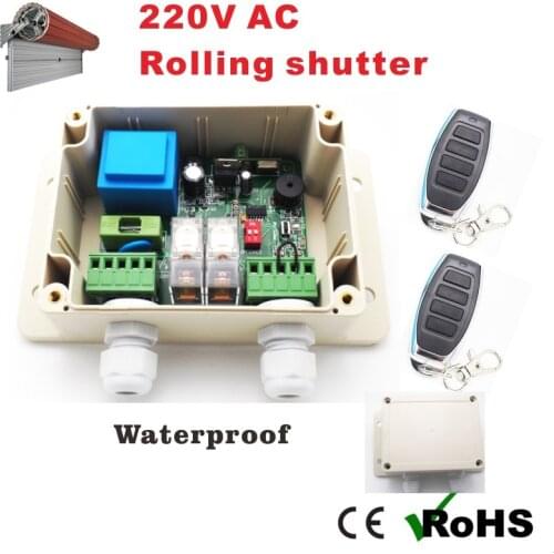 220V AC Roller Shutter Control Board/ motherboard for Garage Door Universal with 10 remote controls optional