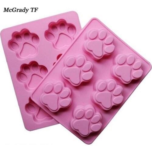 Cute Animal Footprint Silicone Cake Mold Chocolate Mould Ice Soap Fondant Sugarcraft Cookie Decorating Cake Decorating Tools