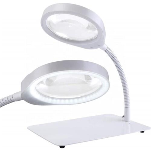 Crafts Glass Lens LED Desk Magnifier Lamp Light 5X/8X/10X Magnifying Desktop Loupe Repair Tools With USB Free Shipping