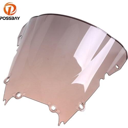 POSSBAY Motorcycle Windshield Windscreen Wind Deflectors Cafe Racer for Yamaha YZF R6 1998-2002 Bike Scooter Windscreen