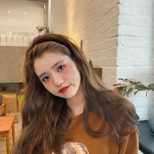 Vintage Velvet Solid Color Girl Broadside Korean Hair Band Hair Pressing Hairpin Hair-Hoop Headband Minimalistic Headdress