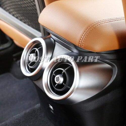 ABS Plastic Interior Rear Row Air Condition Vent Outlet Cover Trim For Alfa Romeo Giulia 2017-2019 2pcs Car Decoration Car Trim