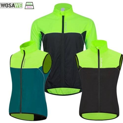 WOSAWE Ultralight Reflective Mens Cycling Jacket Long Waterproof Windproof Road Mountain Bike MTB Jackets Bicycle Windbreaker