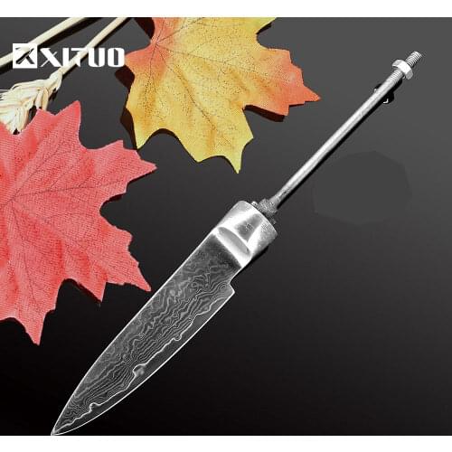 XITUO Diy Knife Blanks Japanese Damascus Steel Blanks Paring Peeling Steak Vegetable Carving Fruit Utility Blade Knife Blanks
