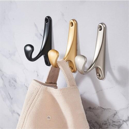 1PCs Morden Hat Coat Door Hooks Wall Mounted Zinc Alloy Hook Hanger Home Towel Hanger Bathroom Wall Hook Rack Clothes Hooks New