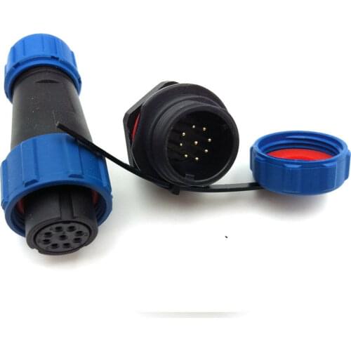 2set SP13 9 Pin IP68 Waterproof Female Plug & Male Socket Rear install Circular Connector