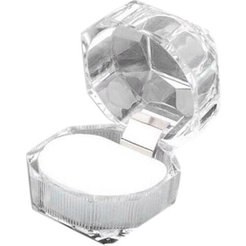 20 Pcs Jewelry Package Ring Earring Box Acrylic Transparent Wedding Packaging Jewelry Box