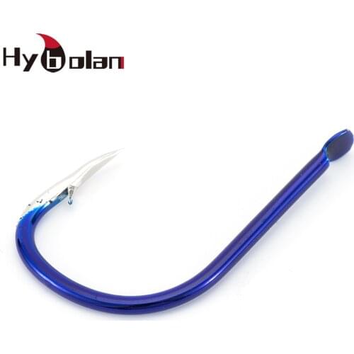 HYBOLAN 50pc Fishing Hook Coating Carbon Steel Jig Head Crank Barbed Single Hook for Soft Worm carp Bass Fish Tackle Accessories