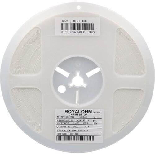 5000pcs Full Reel 1206 smd resistor 470 ohm 0R-10M 5% 0 - 10M ohm 0.1R 100R 1K 10K 47R 4k7 1M 0.91R 9.1R 75R 680R 7K5 68K 750K