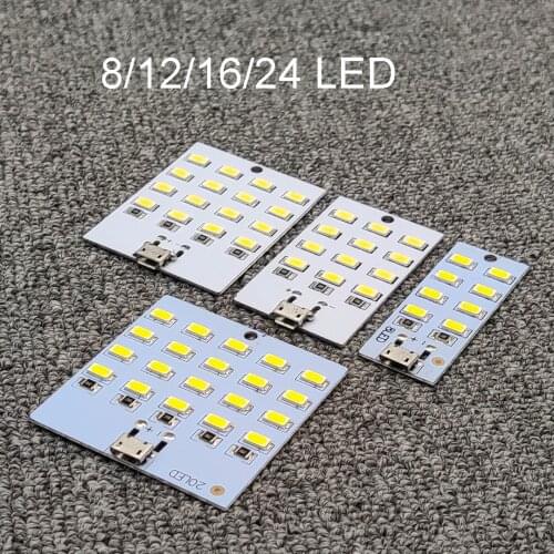 8/12/16/20 Lamp Beads LED Lighting Board USB Mobile Light Stand Light Emergency Light Night Light Aluminum Substrate