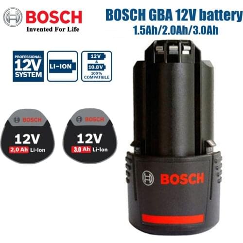 Bosch 12V Professional lithium battery Cordless hand Drill Battery 1.5Ah / 2.0Ah /3.0Ah impact drill GSR/GSB120-Li accessories