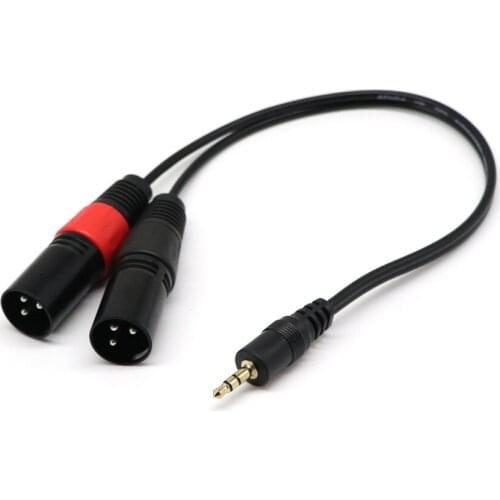 3.5MM to 2 XLR one point two male head 3.5 TO 2*XLR audio cable