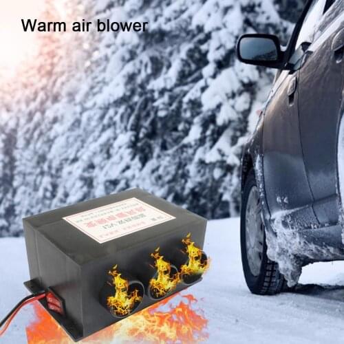 DC12V 24V 3 Port Car Heater Defroster Universal DC Car Truck Heater Automotive Air Heater Vehicle Truck Boat Dual Use Winter Hot