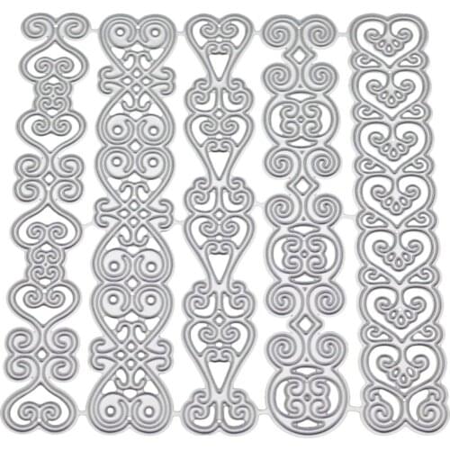 Four laces background cutting dies fustelle metalliche per scrapbooking snijmal en embossing stamps and dies for card making