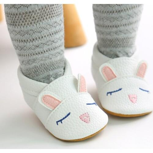 Baby Shoes PU Non-slip Infants Baby First Walkers Shoes Newborn Baby Soft Sole Sneakers Cartoon First Walking 0-18months
