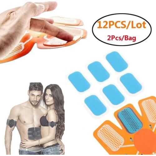 12Pcs Hydrogel Sticker Patch For AbS EMS Abdominal Stimulator Hip Trainer Toner Trimmer Belt Replacement Pads Vibration Fitness