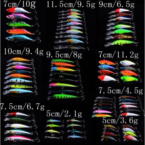 New Arrived 80pcs Mixed 10 Models Minnow Fishing lures Isca Artificial Hard Bait wobbler crankbait Sharp hooks With 3D eyes