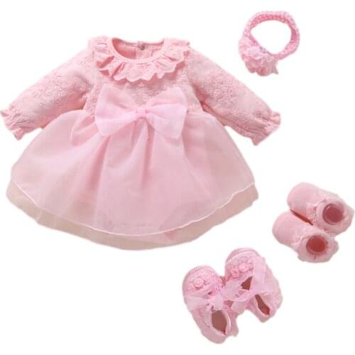 New Born baby girl clothes and princess style cotton dresses baby baptism dress 2021 baby Birthday Costume Clothing