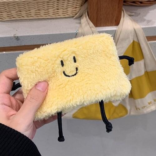 Bentoy Milkjoy Yellow Student Pencil Bag Kawaii Fashion Cute Pen Box Girls Cosmetic Cases Holder Plush Pocket Make Up Bags