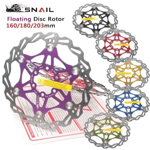 SNAIL Mountain Bike MTB DH 6 inch 160mm 180mm 203mm Float Floating Disc Brake Rotor Cycling Bicycle Cooling disc Rotors