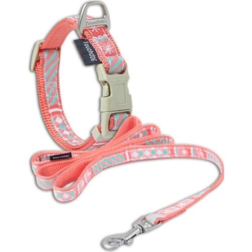 2019 Dog Leash Collar Sets Print Walking Lead Traction Rope Pretty Design Leash Collar Suit Pet Suppliers