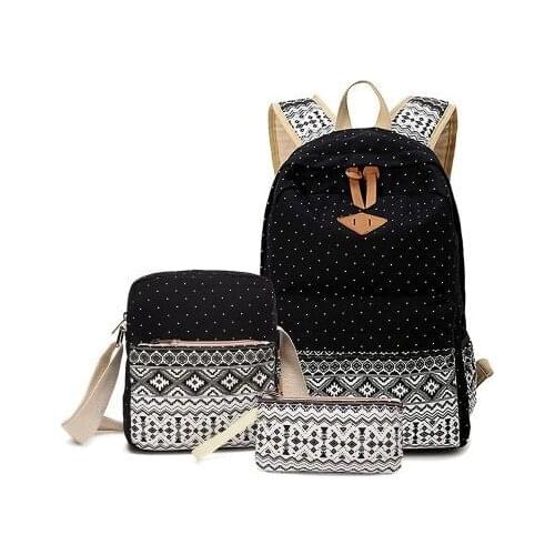 2017 Korean Canvas Printing Backpack Women School Bags for Teenage Girls Cute Bookbags Vintage Laptop Backpacks Female 3price
