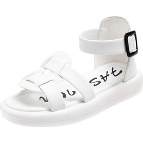 Sandals Children Boys Girls 2021 Sandalias Niña Verano Single Shoes Soft Sole Beach Shoes Open Toe Solid Color Fashion Kids