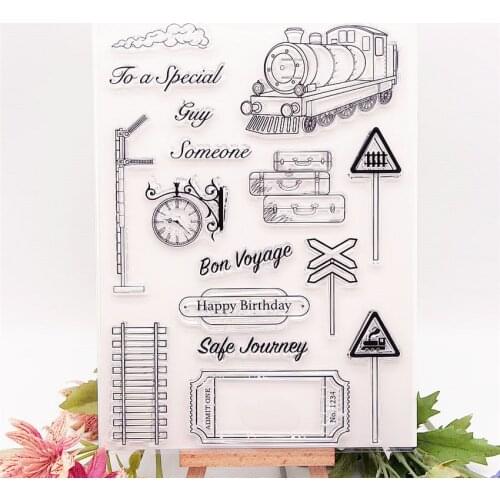 14.5x20.5cm birthday trip transparent seal clear stamps silicone seal TPR roller stamps DIY scrapbook album / card production
