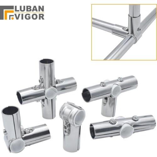 Stainless steel tube connector for 25mm diameter tube/pipe,clamp,more strong ,no rust,Clothes Display rack Connector fittings