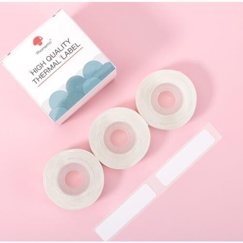 Thermal Sticker 3 rolls/box 14*40mm 160pcs Label Paper Square for Phomemo D30 Printer Adsive Flat Tages Labels