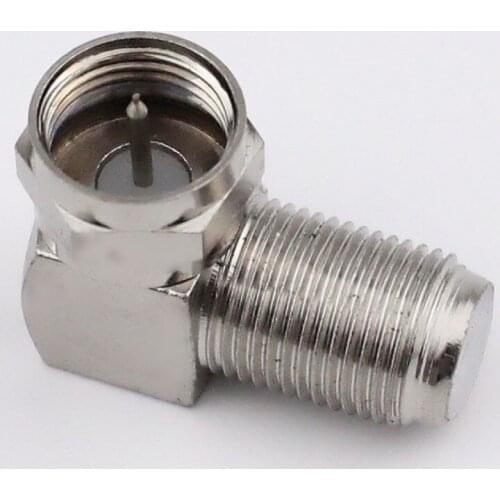 Digital cable TV set-top box 90 degrees turn joint/spiral right-angle bend head F/F orbital female head/inch