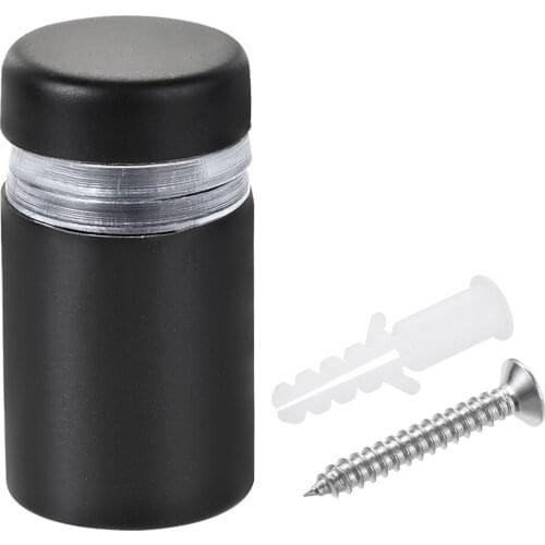 Uxcell 1/2" Dia. x 7/8"(12x22mm) Standoff Screws Wall Mount Sign Holders Acrylic Glass Nails with Accessories 12pcs