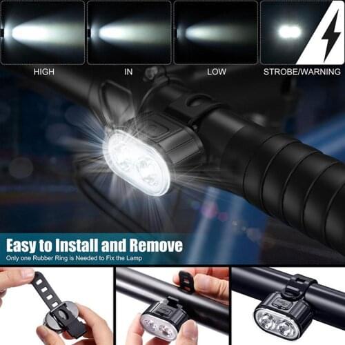 Bike Lights Set USB Rechargeable Front And Rear Bicycle Light LED Bike Tail Light MTB Safety Warning Bicycle Flash Lamp