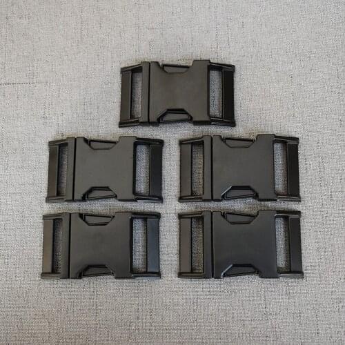 20 Pieces Black 25mm Metal Buckle Safety Clasp DIY Accessories par a cord bracelet Backpack Buckles Dog Collar Quick Release