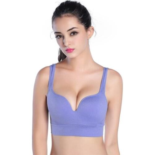 Women Stretch Push Up Workout Yoga Sports Bra Running Fitness Tank Top Gym Active wear Fitness Bra Shirt Vest Bras