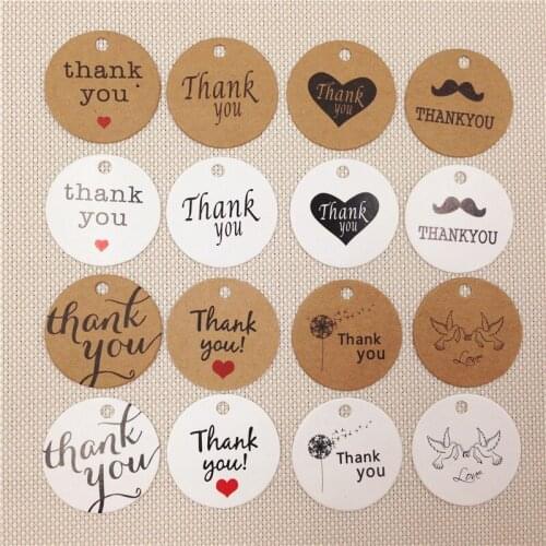 100Pcs/Lot Multiple Design Hanging Kraft Paper Tags For Wedding Candy Cake Bags Boxes Price Label Note Handcraft Tags Wholesale