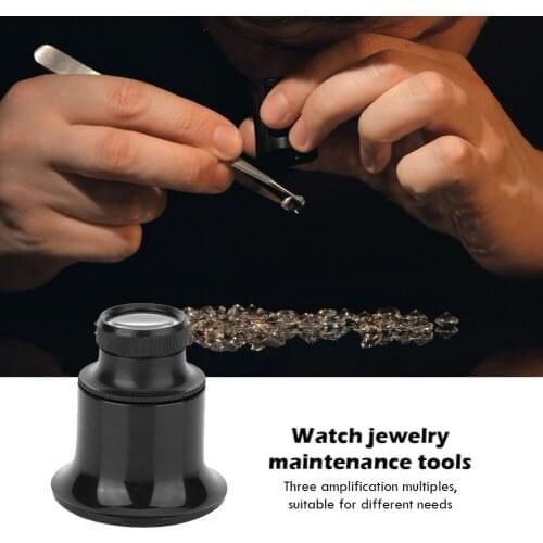 20X Jeweler Watch Repair Magnifier Portable Monocular Magnifying Glass Loupe for Eye Magnifier Lens Watchmakers Jewelry Tool