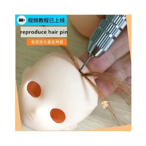 4pcs/set BJD doll blyth change tools breed hair Doll Hair Making Tool accessories ob reproduce hair doll wig tool set DIY