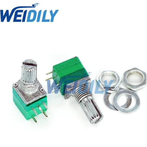 5PCS RV097NS B5K B10K B20K B50K B100K B500K 5K 10K 50K 100K with a Switch Audio 5pin Shaft 15mm Amplifier Sealing Potentiometer