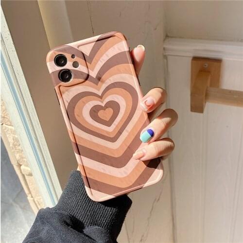 ZUIDID Fashion Silicone Phone Case Cover For iPhone 11 Pro 12 7 XR XS MAX X 8 SE2020 6 Plus Latte Love Coffee Heart Soft Fundas
