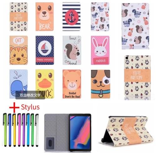 Color Painting Cartoon Cover For Samsung Galaxy Tab A8.0 SM-T290 SM-T295 T295 T290 Dust-proof And Shockproof Tablet Case+Stylus